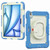 iPad Air 11 2025 / 2024 Handle Silicone Hydric PC Tablet Case with Shoulder Strap - Cyan-blue
