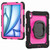 iPad Air 11 2025 / 2024 Handle Silicone Hydric PC Tablet Case with Shoulder Strap - Rose Red PC