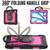 iPad Air 11 2025 / 2024 Handle Silicone Hydric PC Tablet Case with Shoulder Strap - Rose Red PC