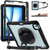 iPad Air 11 2025 / 2024 Heavy Duty Hybrid Tablet Case with Hand Grip & Strap - Black Transparent