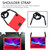 iPad Air 11 2025 / 2024 Honeycomb EVA Hybrid PC Tablet Case with Strap - Red+Black