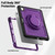 iPad Air 11 2025 / 2024 Honeycomb Hybrid Tablet Case with Handle Holder & Strap - Purple