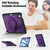 iPad Air 11 2025 / 2024 Honeycomb Hybrid Tablet Case with Handle Holder & Strap - Purple