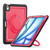 iPad Air 11 2025 / 2024 Honeycomb Hybrid Tablet Case with Handle Holder & Strap - Rose Red