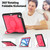 iPad Air 11 2025 / 2024 Honeycomb Hybrid Tablet Case with Handle Holder & Strap - Rose Red