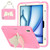 iPad Air 11 2025 / 2024 Kickstand PC Hybrid Silicone Tablet Case with Strap - Beige Pink