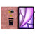 iPad Air 11 2025 / 2024 Lily Embossed Leather Smart Tablet Case - Pink