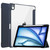 iPad Air 11 2025 / 2024 Pure Color 3-fold Clear TPU Smart Leather Tablet Case - Blue