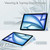 iPad Air 11 2025 / 2024 Pure Color 3-fold Clear TPU Smart Leather Tablet Case - Sky Blue