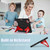 iPad Air 11 2025 / 2024 Silicone + PC Shockproof Protective Tablet Case - Black Red