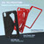 iPad Air 11 2025 / 2024 Silicone + PC Shockproof Protective Tablet Case - Black Red