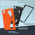 iPad Air 11 2025 / 2024 Silicone + PC Shockproof Protective Tablet Case - Orange Black