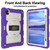 iPad Air 11 2025 / 2024 Silicone Hybrid PC Shockproof Tablet Case with Shoulder Strap - Catharanthus Roseus