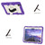 iPad Air 11 2025 / 2024 Silicone Hybrid PC Shockproof Tablet Case with Shoulder Strap - Catharanthus Roseus
