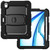 iPad Air 11 2025 / 2024 Silicone Hydric PC Tablet Case with Shoulder Strap & Holder - Black