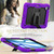 iPad Air 11 2025 / 2024 Silicone Hydric PC Tablet Case with Shoulder Strap & Holder - Purple