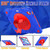 iPad Air 11 2025 / 2024 Spider Hand Grip Turntable Stand Tablet Case - Red Blue