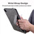 iPad Air 11 2025 / 2024 TPU Leather Back Tablet Case with Wristband - Grey