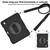 iPad Air 11 2025 / 2024 X Rotation PC Hybrid Silicone Tablet Case with Strap - Full Black