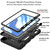 iPad Air 11 2025 / 2024 X Rotation PC Hybrid Silicone Tablet Case with Strap - Full Black