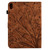 iPad 10.9 2022 / 2025 Fortune Tree Pressure Flower PU Tablet Case with Wake-up / Sleep Function - Brown