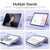 iPad 2025 / 2022 2-Fold Clear Acrylic Leather Tablet Case - Black