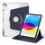 iPad 2025 / 2022 360 Rotation Detachable Clear Acrylic Leather Tablet Case - Dark Blue