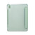 iPad 2025 / 2022 3-folding Electric Pressed Skin Texture Leather Tablet Case - Green