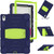 iPad 2025 / 2022 3-Layer Protection Screen Frame + PC + Silicone Tablet Case - Navy Blue+Lime