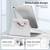 iPad 2025 / 2022 Acrylic 360 Rotation Detachable Leather Tablet Case - Grey