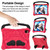 iPad 2025 / 2022 Boxing Series Kickstand EVA Shockproof Tablet Case with Shoulder Strap - Red Black