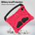 iPad 2025 / 2022 Boxing Series Kickstand EVA Shockproof Tablet Case with Shoulder Strap - Red Black