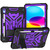 iPad 2025 / 2022 Bumblebee Silicone + PC Shockproof Tablet Case with Holder - Black Purple