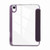 iPad 2025 / 2022 Carbon Fiber Clear Acrylic 3-Fold Leather Tablet Case - Purple