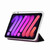 iPad 2025 / 2022 Carbon Fiber Clear Acrylic 3-Fold Leather Tablet Case - Purple