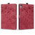 iPad 2025 / 2022 Cartoon Sakura Cat Embossed Smart Leather Tablet Case - Red