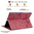 iPad 2025 / 2022 Cartoon Sakura Cat Embossed Smart Leather Tablet Case - Red