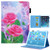 iPad 2025 / 2022 Colored Drawing Leather Smart Tablet Case - Red Rose
