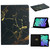 iPad 2025 / 2022 Colored Drawing Pattern Flip Leather Smart Tablet Case - Black Gold