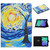 iPad 2025 / 2022 Colored Drawing Pattern Flip Leather Smart Tablet Case - Starry Sky Tree