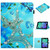 iPad 2025 / 2022 Coloured Drawing Stitching Smart Leather Tablet Case - Butterfly Tower