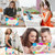 iPad 2025 / 2022 Contrast Color Robot Shockproof Silicon + PC Tablet Protective Case - Colorful Mint
