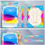 iPad 2025 / 2022 Contrast Color Robot Shockproof Silicon + PC Tablet Protective Case - Colorful Mint