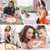 iPad 2025 / 2022 Contrast Color Robot Shockproof Silicon + PC Tablet Protective Case - Coral Orange+Beige
