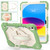 iPad 2025 / 2022 Contrast Color Robot Shockproof Silicon + PC Tablet Protective Case - Matcha Green+Beige