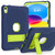 iPad 2025 / 2022 Contrast Color Robot Silicone + PC Tablet Cas - Navy Blue+Yellow Green