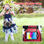 iPad 2025 / 2022 Cute Cat King Kids Shockproof Silicone Tablet Case - Black Red