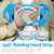 iPad 2025 / 2022 Cute Cat King Kids Shockproof Silicone Tablet Case - Light Blue
