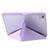 iPad 2025 / 2022 Deformation Transparent Acrylic Leather Tablet Case - Purple