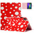 iPad 2025 / 2022 Dot Pattern Leather Smart Tablet Case - Red White
